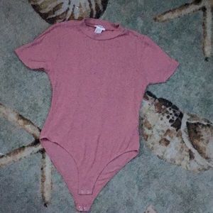 FOREVER21 Girls mock neck  baby pink body suit